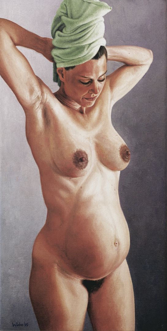 VrouwMetGroeneHanddk50x25_1999